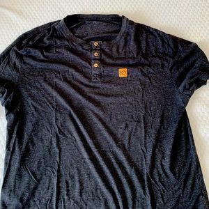 Grey Ten Tree Short Sleeve Henley T
